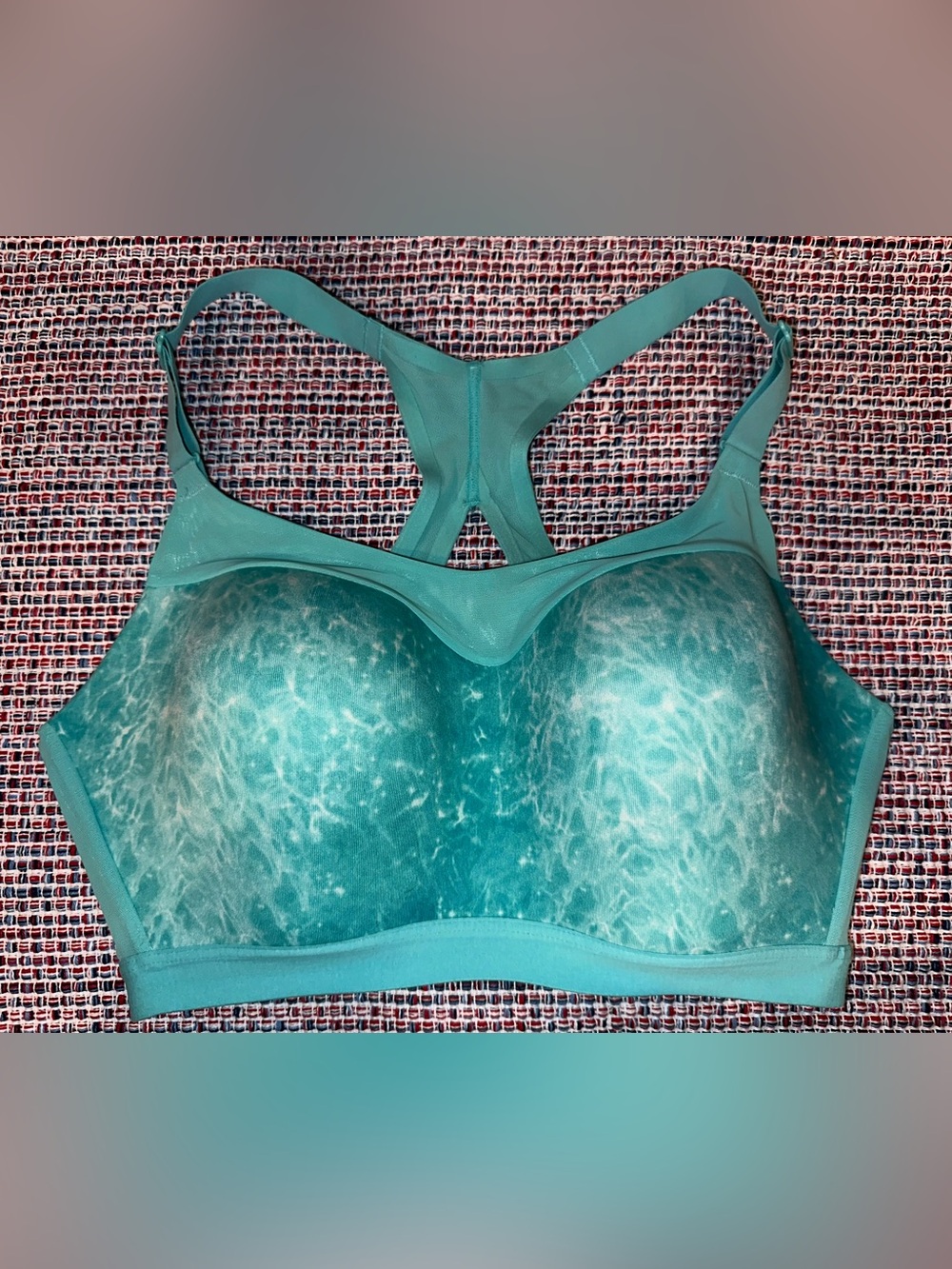 Victoria's Secret ON POINT Sports Bra 34DD Aqua Marble Incredible  Wireless NWOT